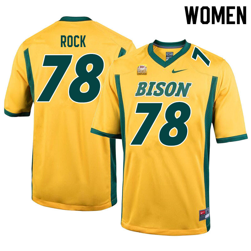 Women #78 Jake Rock North Dakota State Bison College Football Jerseys Sale-Yellow - Click Image to Close